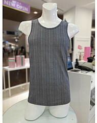 비너스솔브 면 폴리 자가드 체크 남성런닝 SMV6083