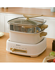 코슬리 사각 멀티쿠커 6L 스테인리스 찜기 간편세척