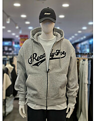 자수 로고 기모 후드 집업 점퍼 R238M0501I 15B5