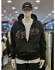 자수 로고 기모 후드 집업 점퍼 R238M0501I 19B6