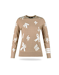 럭스골프 GQ3A678W 여성 리본 패턴 긴팔 골프니트