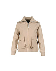 골피아 LB25W802W 여성 하이브리드 우븐 레이어드 방풍 니트 자켓