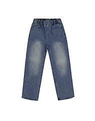 골피아 SQ25A517 남녀공용 스트리트 풀밴딩 세미 와이드 데님 팬츠