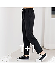 [1+1] 여자 테이퍼드 밴딩 일자바지 여성 데일리 팬츠