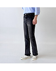 남자 세미 와이드 부츠컷 데님 팬츠 남성 청바지 흑청