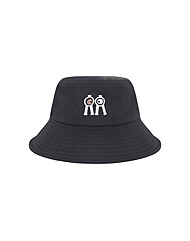 롤링롤라이 버킷햇 블랙 화이트브라운아이 Bucket Hat Black White Brown Eye