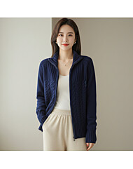 여성 예쁜 니트 짜임 도톰 집업 가디건 여성 아우터 가을 점퍼 캐주얼