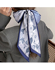 멀티 면실크 쁘띠 스카프 롱스카프 여성 헤어밴드 가을 머플러 봄스카프