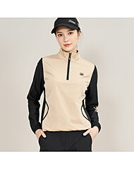 오베르마스 여성 하프집업 방풍 골프 톱 경량 윈드 아노락