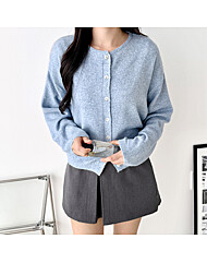 라새나 베이직 라운드넥 데일리 가디건