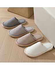 겨울용 포근한 패브릭 슬리퍼