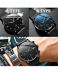 경량 슬림 2 TYPE 남자 메쉬 메탈 손목시계