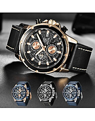 고급 소가죽 크로노그래프 남자 손목시계