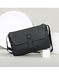 천연소가죽 버클잠금 모던 데일리 스퀘어 크로스백