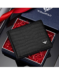 악어 패턴 남자 천연소가죽 반지갑