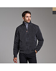 남자겨울 워싱 블루종 점퍼-후리스안감