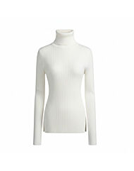 슬림핏 골지 목폴라 니트