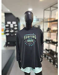 밸롭 남여공용 빅 웨이브 오버핏 후드 래쉬가드 블랙 BA02020197