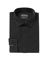 구김적은 다크그레이 슬림핏 긴소매 셔츠 