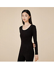 여성 노라인 티안나는 기모내의 겨울내복 상하세트 2컬러