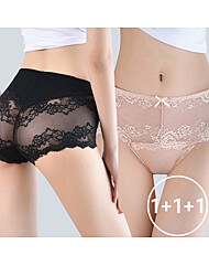 [1+1+1] 세련미 레이스 빅사이즈 팬티 3컬러