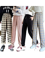 겨울 홈웨어~ 여성 양털체크 바지