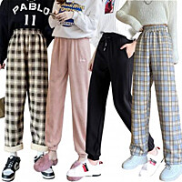 겨울 홈웨어~ 여성 양털체크 바지