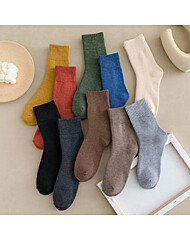 여성용 도톰&포근한 방한 중목양말 10켤레(색상랜덤)