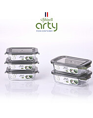 쉬젤 아티 내열용기 직사각5종세트 (직사각400ml*3ea+640ml*2ea)