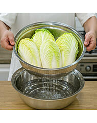 [맥스앤맥스] 스텐 대형 믹싱볼 2종세트 (타공볼 34cm+믹싱볼 40cm)