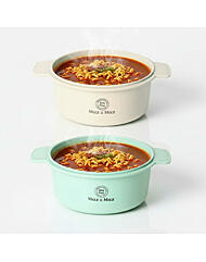 [맥스앤맥스] 전자레인지 라면기 4종[아이보리 2개+민트 2개] (뚜껑 미포함)