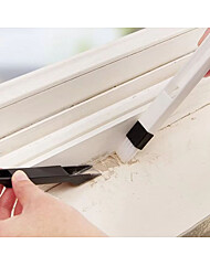 창문틀 틈새 만능 청소브러쉬 모서리 청소솔2개 미니 빗자루 G