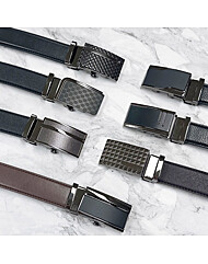 플럼도트 국산 소가죽 자동벨트 남성벨트 남자벨트