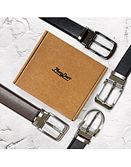 국산 플럼도트 소가죽유공벨트 선물상자포함 허리띠