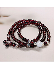 H8 석류빛 향기 천연 가넷 랩팔찌 레이어드 행운팔찌