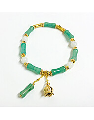 H10 청죽 동릉옥 대나무절 팔찌 재물운 행운 부적팔찌