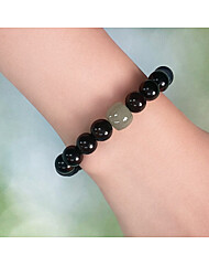 H25 천연화전옥과 흑단의 행운팔찌 소원팔찌