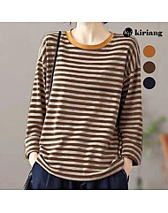 [키리앙] 딜리 컬러 스트라이프 티셔츠