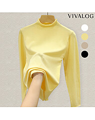 [비바로그] 민즈 반하이넥 솔리드 니트