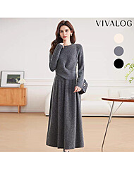 [비바로그] 하베 라운드넥 니트 투피스 스커트