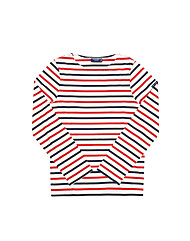 세인트제임스 8115 ECRU MARIN TULIPE 밍콰이어 모던 스트라이프 공용 긴팔티