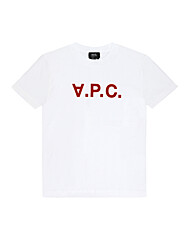 아페쎄 COHBM M26384 ILM BLANC/TERRACOTTA VPC 벨벳 로고 스탠다드 그랜드 공용 반팔티