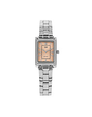 카시오 LTP-1234DD-7ADF (LTP-1234DD-7A) 아날로그 스퀘어 수능 학생 여성 메탈 시계