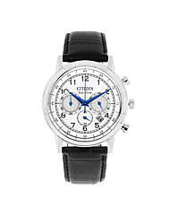 시티즌 CA4630-02A 크로노그래프 남성 에코드라이브 가죽시계