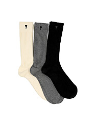 아미 USC611 AK0007 971 하트 로고 3켤레 세트 양말