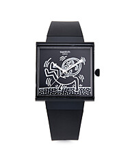 스와치 SO34Z103 KEITH HARING BREAK FREE BREAK LOOSE 공용 우레탄시계
