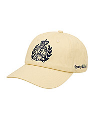 스포티앤리치 AC040606241CR01 CREAM 코튼 헬스&웰니스 크레스트 (H&W Crest) 로고 자수 볼캡 모자