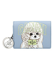 가니 A6777 326 푸들 로고 보우 플랩 카드지갑