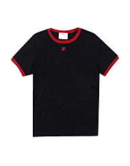 꾸레쥬 125JTS017 JS0203 B087 로고 콘트라스트 링거 여성 반팔티