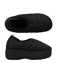 스부 SUBU VAMP PLATFORM BLACK (SV-13) 뱀프 플랫폼 F-라인 블랙 기모 패딩 슬리퍼